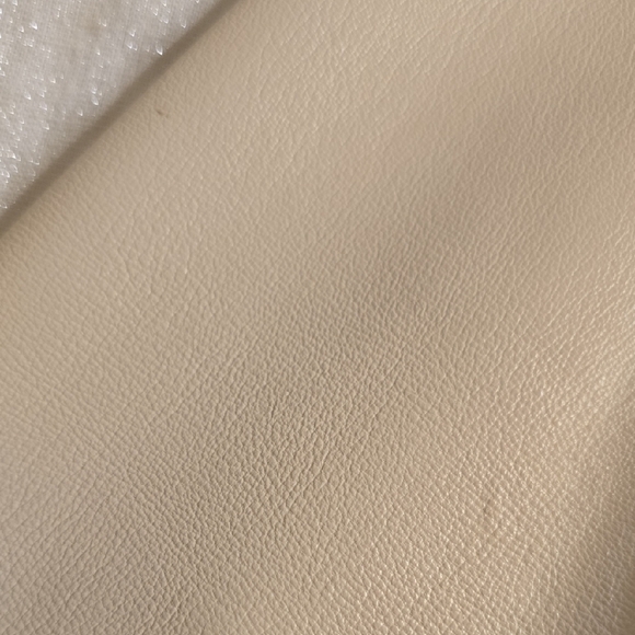 MODA INTERNATIONAL Cream Leather Jacket with Stand-Up Collar and Ruched Details - Picture 12 of 16